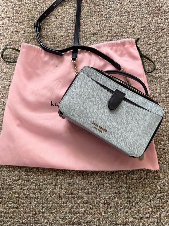 kate spade Handbags - kate spade Pebbled White Crossbody with Black Trim